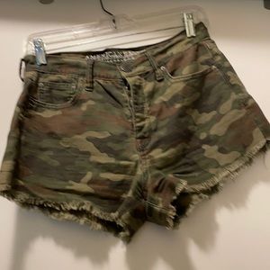 Camo short shorts